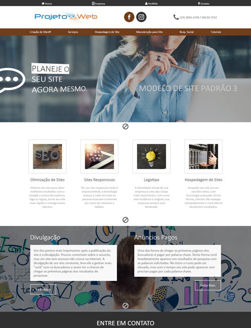 Site Simples Prontos Padrão Bonitos