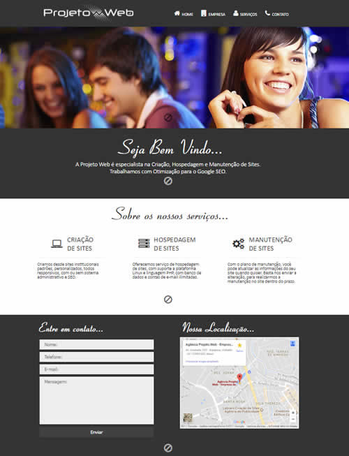 Sites Simples Prontos Padrão Responsivos